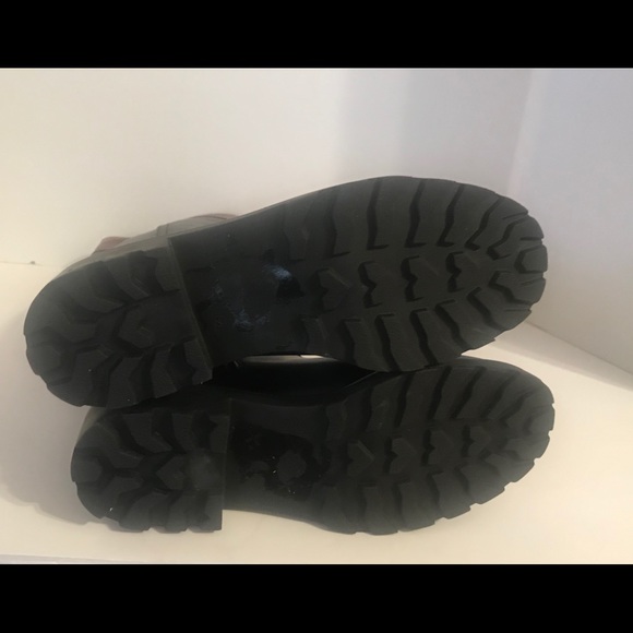 Tory Burch Daniela Riding Boots Burgundy/Black 5.5 - Picture 7 of 7